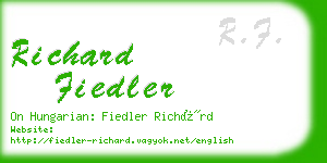 richard fiedler business card